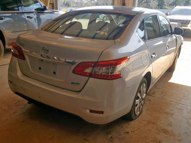 3N1AB7AP9DL770583 - 2013 NISSAN SENTRA S SILVER photo 4