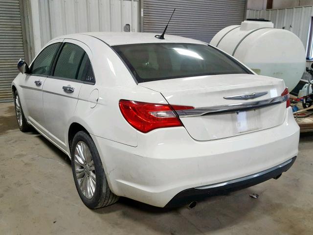 1C3BC2FG8BN502930 - 2011 CHRYSLER 200 LIMITE WHITE photo 3