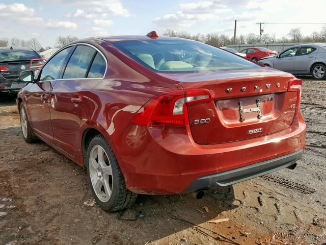 YV1622FS7C2124035 - 2012 VOLVO S60 T5 RED photo 3