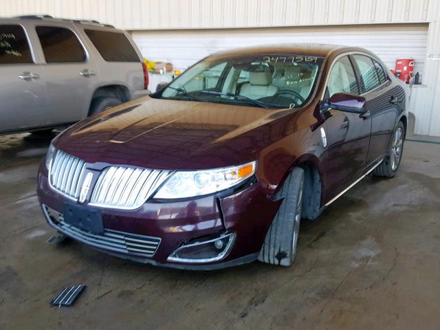 1LNHL9FT6BG608076 - 2011 LINCOLN MKS MAROON photo 2