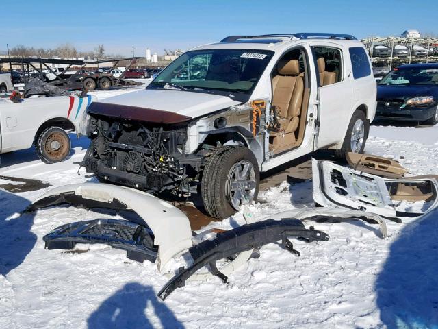 5N1BA0NE4EN608135 - 2014 NISSAN ARMADA PLA WHITE photo 2