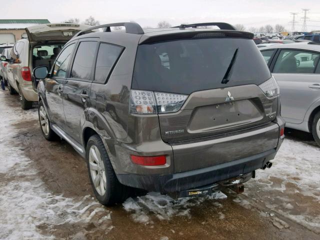 JA4JS4AX9AZ007375 - 2010 MITSUBISHI OUTLANDER GRAY photo 3