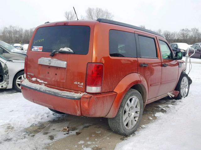 1D8GU58638W260167 - 2008 DODGE NITRO R/T ORANGE photo 4