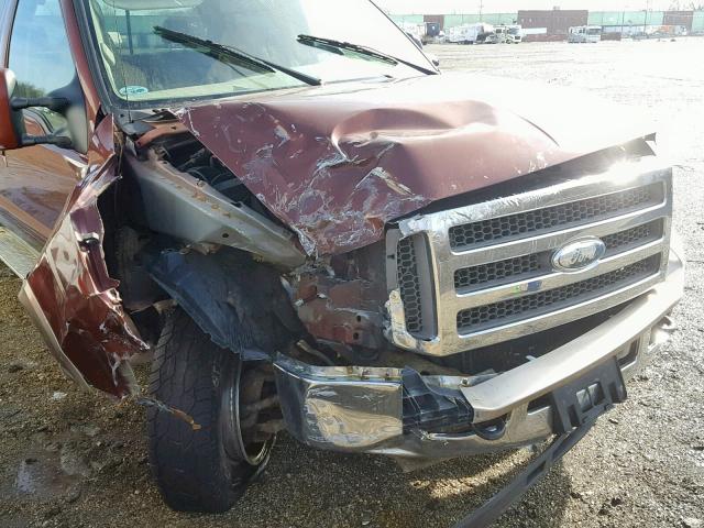 1FTWW31P26ED25315 - 2006 FORD F350 SRW S MAROON photo 9