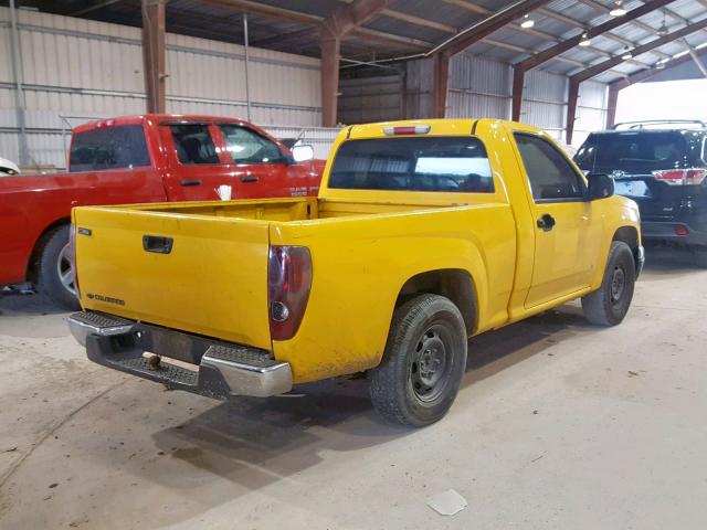 1GCCS149078194420 - 2007 CHEVROLET COLORADO YELLOW photo 4