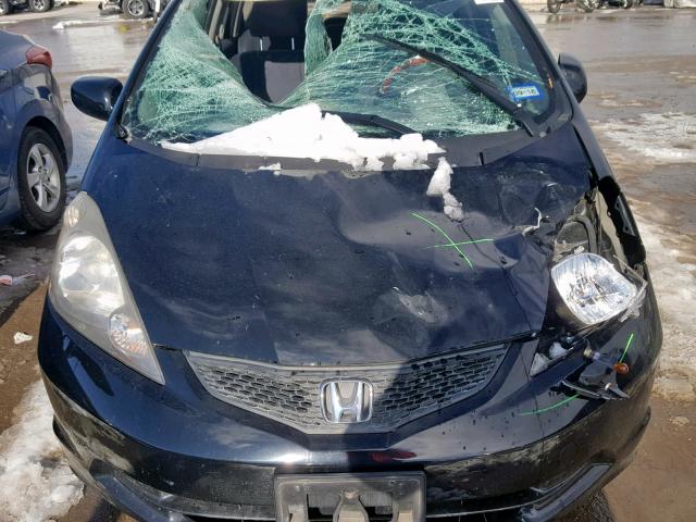 JHMGE8H39CC002568 - 2012 HONDA FIT BLACK photo 7