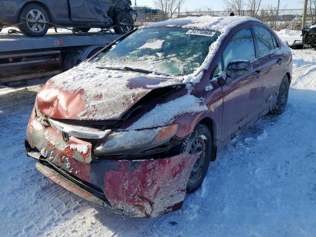 2HGFA15377H016297 - 2007 HONDA CIVIC DX RED photo 2