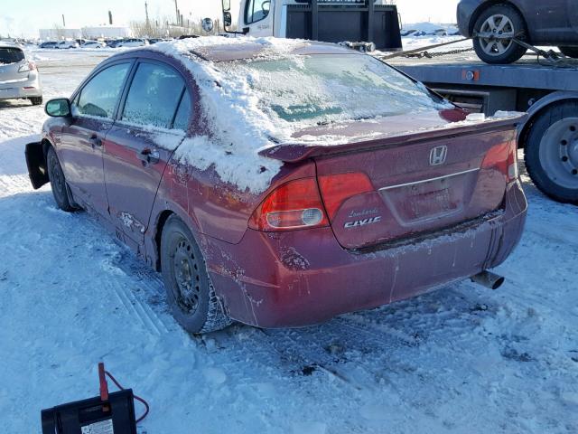 2HGFA15377H016297 - 2007 HONDA CIVIC DX RED photo 3