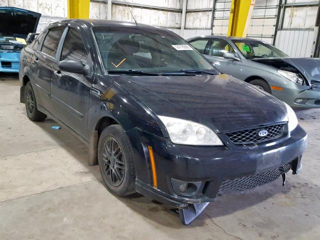 1FAFP34N97W107946 - 2007 FORD FOCUS ZX4 BLACK photo 1