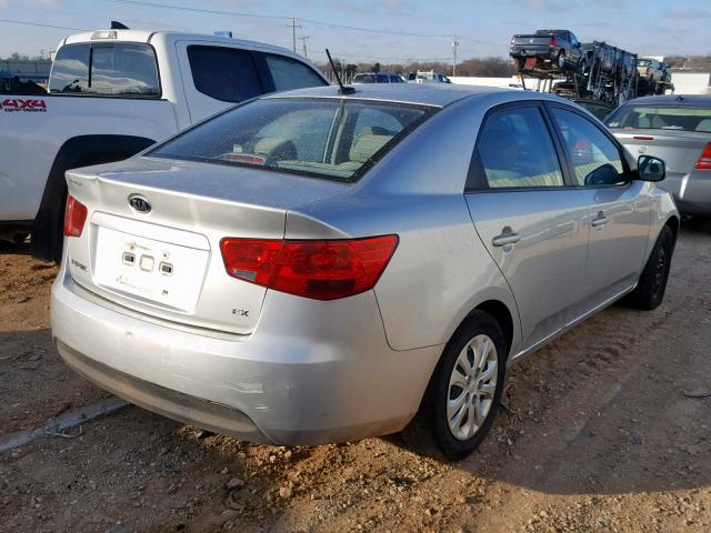 KNAFU4A25C5551437 - 2012 KIA FORTE EX SILVER photo 4