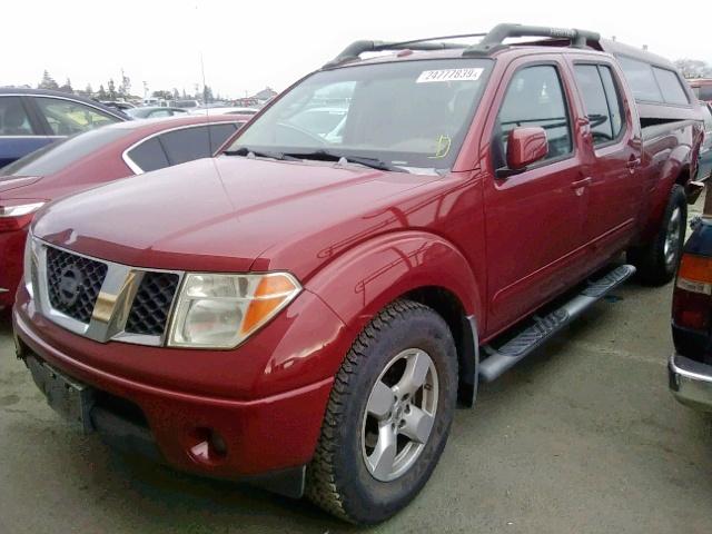 1N6AD09U67C415344 - 2007 NISSAN FRONTIER C BURGUNDY photo 2