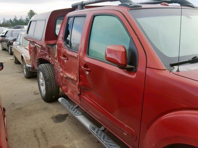 1N6AD09U67C415344 - 2007 NISSAN FRONTIER C BURGUNDY photo 9