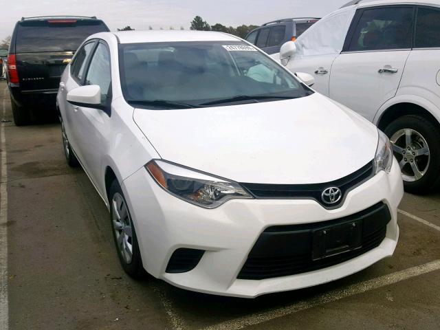 2T1BURHE2EC065883 - 2014 TOYOTA COROLLA L WHITE photo 1