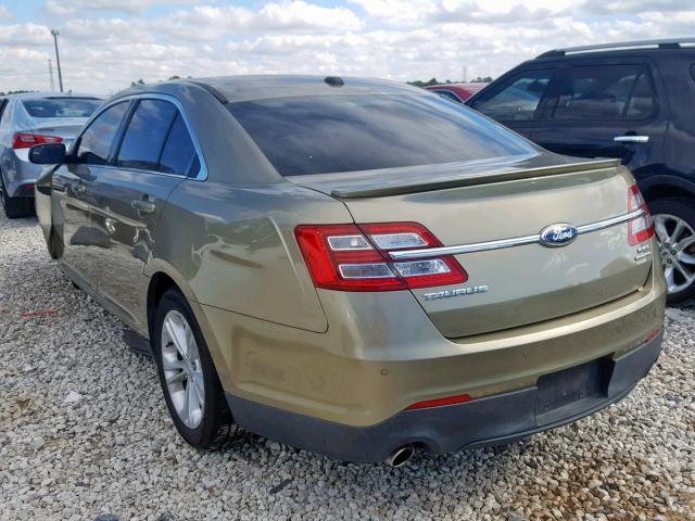 1FAHP2E85DG109100 - 2013 FORD TAURUS SEL GREEN photo 3