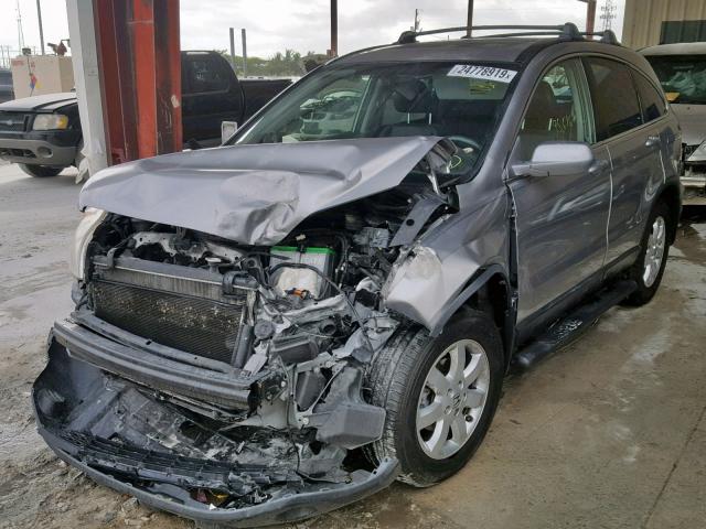 JHLRE38738C056524 - 2008 HONDA CR-V EXL GRAY photo 2