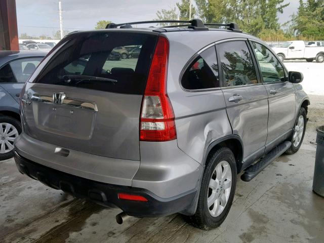 JHLRE38738C056524 - 2008 HONDA CR-V EXL GRAY photo 4