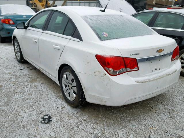 1G1PD5SH5C7253399 - 2012 CHEVROLET CRUZE LS WHITE photo 3