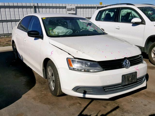 3VW2K7AJ4DM358351 - 2013 VOLKSWAGEN JETTA BASE WHITE photo 1