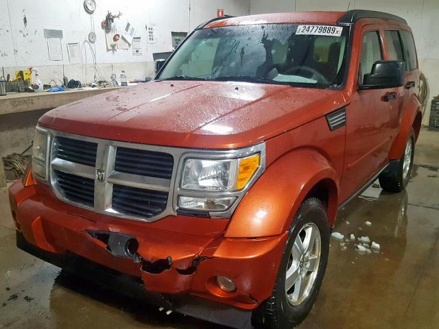 1D8GU28K98W217772 - 2008 DODGE NITRO SXT ORANGE photo 2