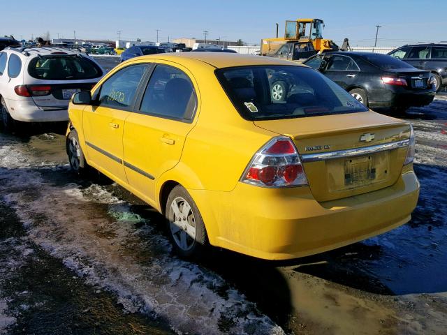 KL1TD5DE5AB128963 - 2010 CHEVROLET AVEO LS YELLOW photo 3