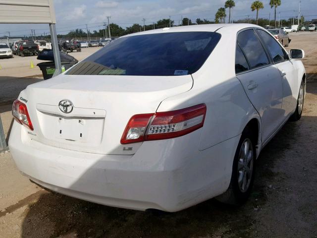 4T1BF3EK2BU625266 - 2011 TOYOTA CAMRY BASE WHITE photo 4