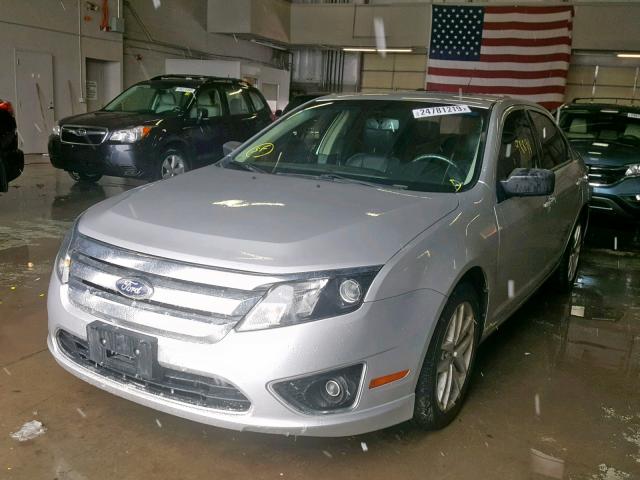 3FAHP0JA0CR417408 - 2012 FORD FUSION SEL SILVER photo 2