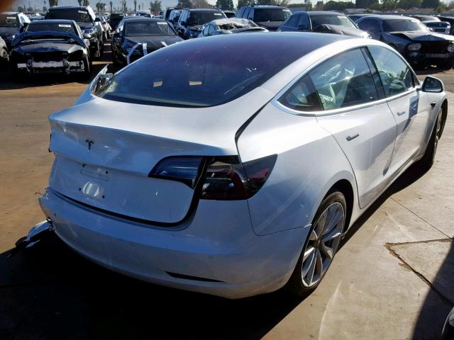 5YJ3E1EA8JF011255 - 2018 TESLA MODEL 3 WHITE photo 4