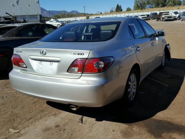 JTHBF30G136013569 - 2003 LEXUS ES 300 SILVER photo 4