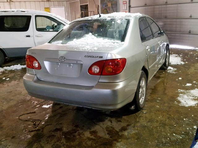 JTDBR32E430018966 - 2003 TOYOTA COROLLA CE SILVER photo 4