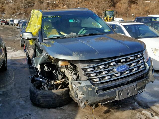 1FM5K8F86GGB08633 - 2016 FORD EXPLORER L GRAY photo 1