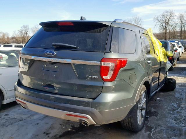 1FM5K8F86GGB08633 - 2016 FORD EXPLORER L GRAY photo 4