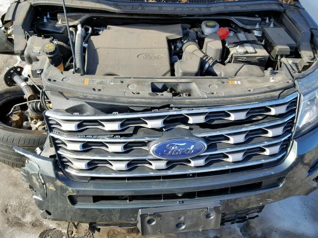 1FM5K8F86GGB08633 - 2016 FORD EXPLORER L GRAY photo 7