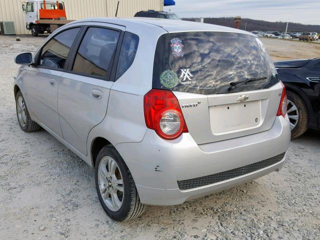 KL1TG66E89B352038 - 2009 CHEVROLET AVEO LT SILVER photo 3