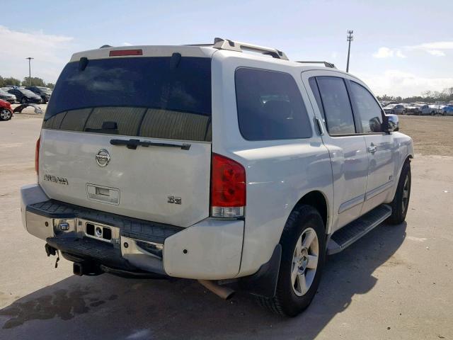 5N1AA08A76N742174 - 2006 NISSAN ARMADA SE WHITE photo 4