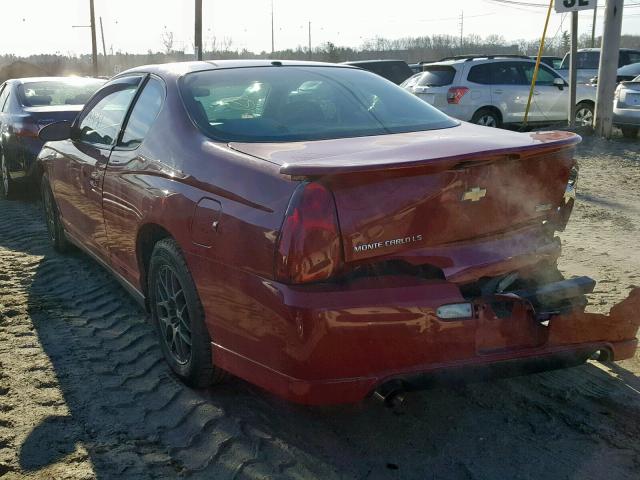 2G1WJ15K779144094 - 2007 CHEVROLET MONTE CARL RED photo 3