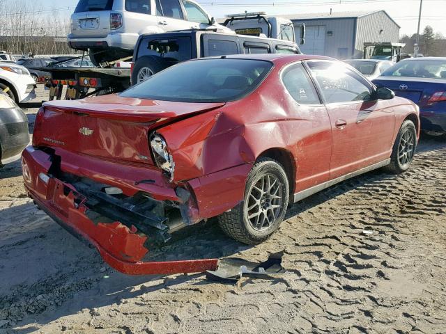 2G1WJ15K779144094 - 2007 CHEVROLET MONTE CARL RED photo 4