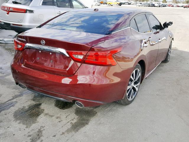 1N4AA6AP0HC399766 - 2017 NISSAN MAXIMA 3.5 BURGUNDY photo 4