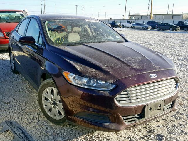 3FA6P0G78DR269013 - 2013 FORD FUSION S MAROON photo 1