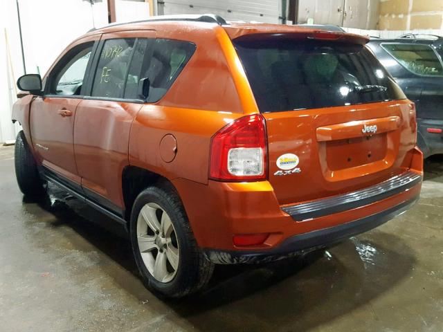 1C4NJDBB6CD569988 - 2012 JEEP COMPASS SP ORANGE photo 3