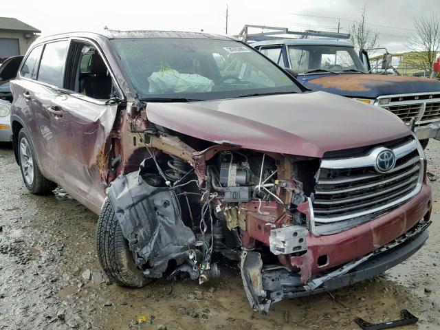 5TDDKRFH8GS292050 - 2016 TOYOTA HIGHLANDER BURGUNDY photo 1