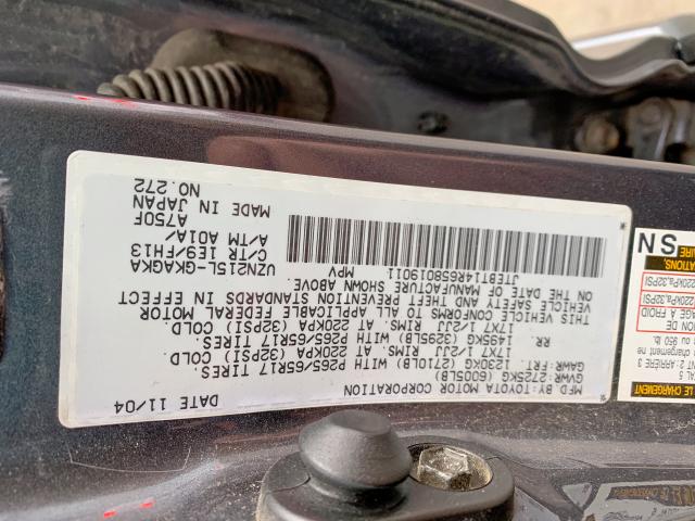 JTEBT14R658019011 - 2005 TOYOTA 4RUNNER SR BLUE photo 10