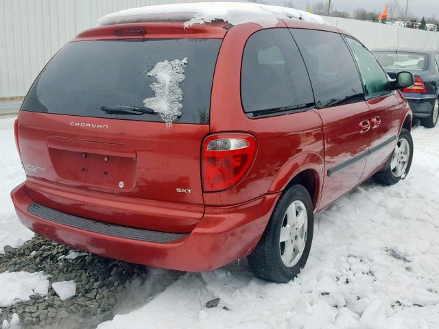 1D4GP45R35B155956 - 2005 DODGE CARAVAN SX RED photo 4