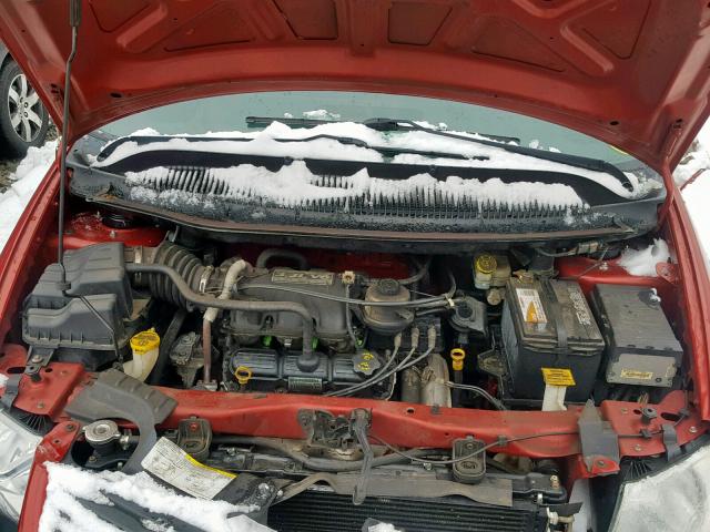 1D4GP45R35B155956 - 2005 DODGE CARAVAN SX RED photo 7