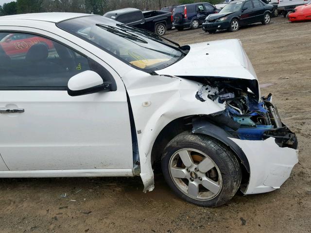 KL1TG566X8B258017 - 2008 CHEVROLET AVEO LT WHITE photo 9