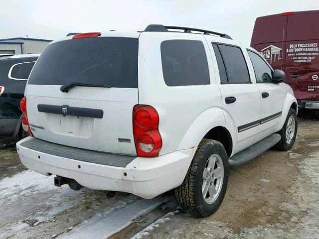 1D8HB48P97F547945 - 2007 DODGE DURANGO SL WHITE photo 4