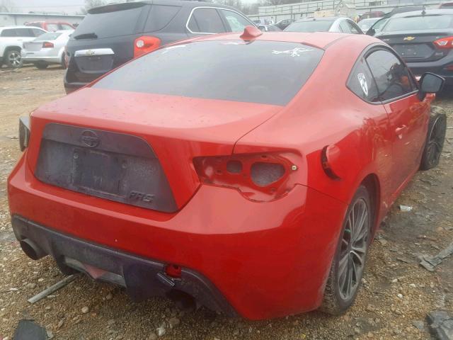 JF1ZNAA19D1717508 - 2013 TOYOTA SCION FR-S RED photo 4