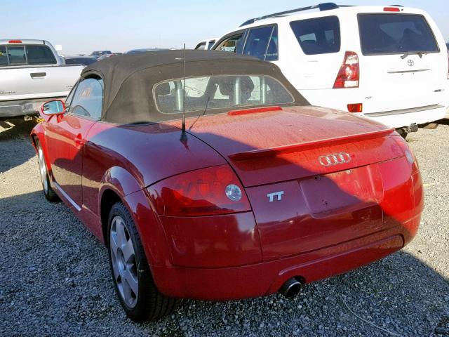 TRUTC28N221012332 - 2002 AUDI TT RED photo 3