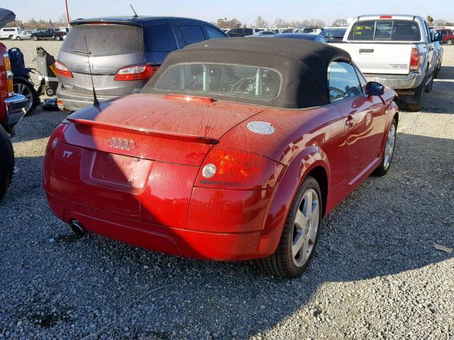 TRUTC28N221012332 - 2002 AUDI TT RED photo 4