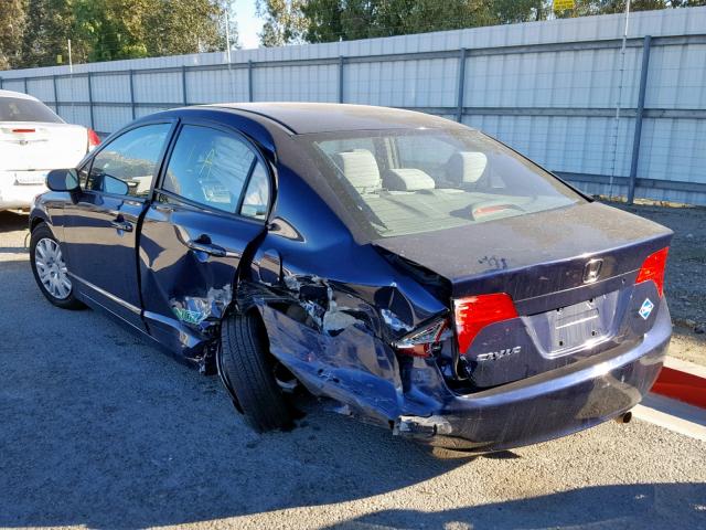 1HGFA46538L000006 - 2008 HONDA CIVIC GX BLUE photo 3