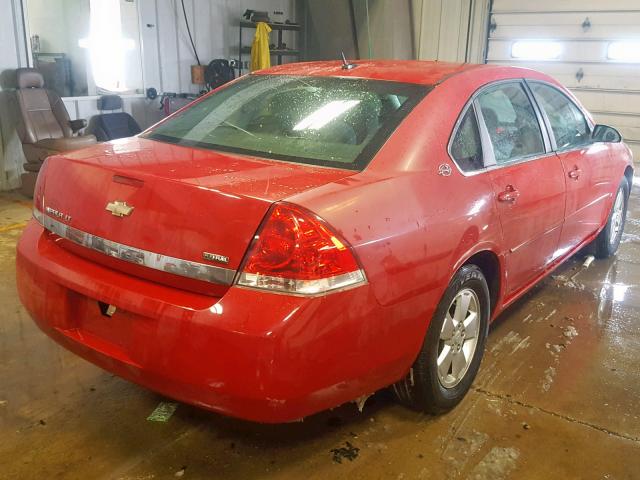 2G1WT58K381201226 - 2008 CHEVROLET IMPALA LT RED photo 4